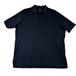 Uniqlo Men Dry‎ Short Sleeve Polo Shirt Black Size Large